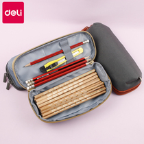 Del 66994 Pen Bag Primary and Secondary School Students Learning Stationery Bag Multifunctional Multi-purpose Stationery Box Pen Storage Bag Pencil Bag Large Capacity Examination Tool Storage Stationery Bag
