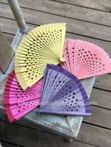 Anita wood fan custom advertising fan folding fan choreography fan summer lady love fan wood fan