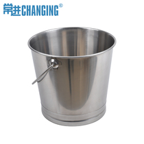 Changjin stainless steel 304 portable household large capacity bucket with lid Oil bucket Canteen hotel iron bucket bucket