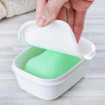 Japanese soap box with lid Travel creative soap box Portable bathroom drain cleansing soap box Handmade soap box