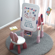 Childrens drawing board Small blackboard Household baby bracket type writing whiteboard Childrens magnetic children draw graffiti erasable