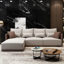 Shu Chun Italian light luxury fabric sofa combination modern simple large and small apartment Nordic sofa noble concubine position can be removed and washed