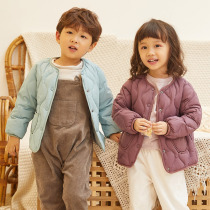 Childrens down jacket light and thin anti-season boys and girls short baby Autumn new foreign childrens clothing coat