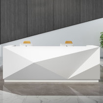 Baking Varnish Front Desk Reception Desk Creative Rhomboid Beauty Salon Bar Terrace Hotel Diamond Styling Cashier Firm Yingbin Terrace