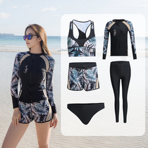 Diving suit couple Korean womens suntan diving swimsuit sunscreen swimsuit surfing split zipper quick-drying jellyfish suit