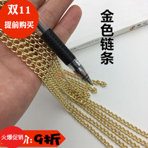 Golden chain Billboard door card ID card hanging chain hanging chain pendant decoration chain chain sub