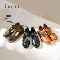 Inman small leather shoes women British Academy style 2021 new leather Japanese jk single shoes thick soles retro Mary Jane shoes