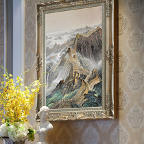 Lilu scenery Great Wall oil painting living room sofa background hanging painting decoration painting porch mural vertical version