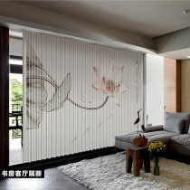 Folding sliding door custom new Chinese bedroom living room kitchen partition screen sliding door custom toilet invisible door