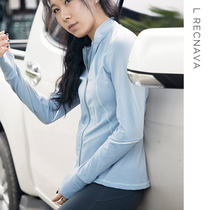 L RECNAVA AUTUMN AND winter yoga CLOTHES TIGHT top WOMENs long-sleeved SPORTS slim-fit quick-drying CLOTHES fitness running jacket