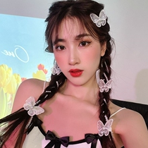 Butterfly hairclip fairy air exquisite high-end Korean adult foreign style Net red clip girl ins Super fire hair card headdress