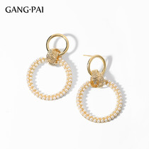 Silver needle advanced sensation earrings South Korean earnail female Korean temperament 2021 new tide style net red ear decorated with lukewarm wind