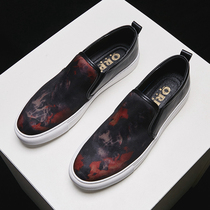 Mens shoes tide shoes 2019 new spring pedal increased loafers male Korean version of the trend youth casual shoes
