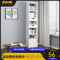 Bookshelf floor simple storage narrow slit small bookcase bedroom simple multi-layer household locker living room shelf