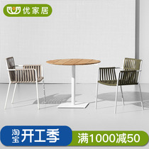 Outdoor Leisure Table And Chairs Combo Outdoor Patio Terrace Net Red Balcony Small Round Table And Chairs Three Sets Waterproof Sunscreen