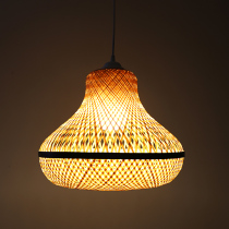 KENS import bamboo-woven retro style chandelier lamp shade lantern Chinese style teahouse restaurant hotel lights