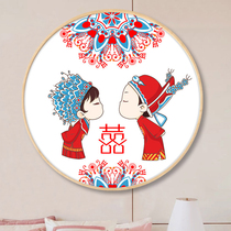 Wedding Diamond painting full of diamond embroidered bedroom festive diamond cross stitch 2019 new small piece round modern simple