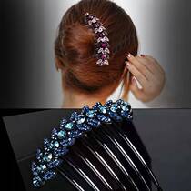 Insert comb plate hair device Hair comb hair clip Rhinestone edge clip Korean version of the hair card pressure clip fashion clip Elegant top clip headdress woman