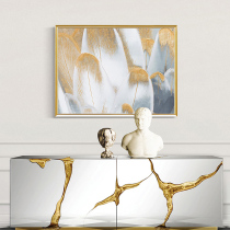  Nordic restaurant decoration painting abstract pure hand-painted oil painting Modern simple living room bedroom hanging painting entrance mural Light luxury