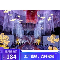 New wedding props LED luminous bird seagull chandelier Wedding wedding window decorations Welcome area layout