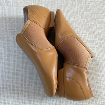 Leather dance practice shoes soft bottom dancing shoes breathable dance shoes children Womens soft bottom dance shoes girls Black Yellow