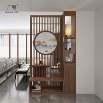 New Chinese Solid Wood Screen Partition Cabinet Modern Minimalist Living-room Entrance Decoration Hyun Guan Cabinet Shoe Cabinet Locker
