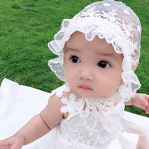 Baby hat summer thin newborn baby hat Princess lace sunshade hat baby hat girl sunscreen