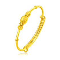 Chow Tai Fook childrens jewelry BB bracelet baby gold jewelry gold bracelet pricing F217676 official