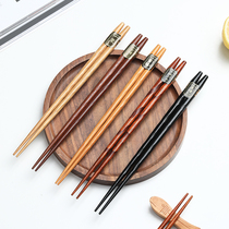 Japan-style chopsticks Home One person One chopstick Family Meals Solid Wood Sushi Pointed Portable Creative Tableware Non-slip Quick