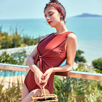 Swimsuit Womens Summer Shade Conservative 2021 New South Korea Ins Bubbles Spa Holiday Swimsuit Conjoined to Thin Sexy