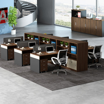 Financial Employee Desk Office Table and chairs Staff Four-place combined computer desk Double Digit Partition Station Table