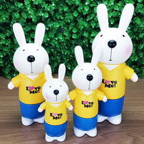 Korean rabbit cartoon rabbit childrens piggy bank advertising gift company promotional gift small gift custom LOGO