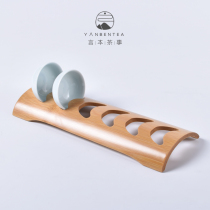Word Benn Bamboo cup holder Kung fu tea Tea tray Tea tray Spare Parts Tea Cup Drain Rack Containing Tea Cup Shelf