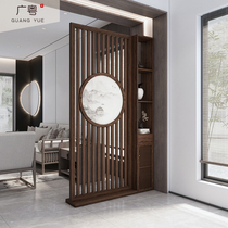 New Chinese Screen Decorative Living Room Entrance in the family Xuanguan Partition Cabinet Rack Solid Wood Fence Screen Door Hall Cabinet