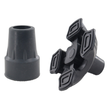 Wear-resistant rubber foot cover leather head non-slip climbing stick armpits rubber round cane head crutches double crutches rubber cover