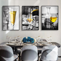 Nordic Restaurant Decoration Painting Light Lavish Wine Cabinet Wall Modern Minimalist Dining Room Modern Minimalist Wine Glass Kitchen Hanging