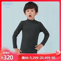 Admiration children counter boys and girls half high collar single layer warm modal long sleeve top AK272P12