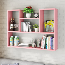 Wall shelf non-perforated wall-mounted wall cabinet Wall Wall bedroom partition bookshelf storage simple decoration