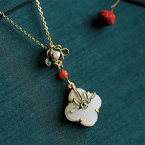 Dogimi's four-leaf lotus lotus bone necklace pendant in the ancient kingdom of ancient times
