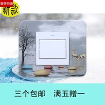 Switch anti-dirty wall sticker switch sticker wall sticker switch protective cover new luminous creative anti-dirty decoration home living room