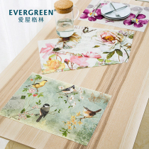 Love house green placemat American Western mat Disposable dust-free paper placemat 20 lazy tablecloths European rectangular