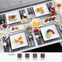 Western tableware Steak knife and fork plate set European ceramic eating steak lovers household high-end plate set