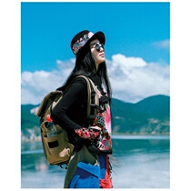 Spring Summer Autumn and Winter Four Seasons Joker Lady Hats National Art Retro Embroidered Hood Travel Holiday Flat Hood