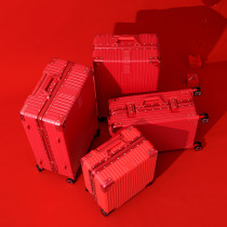 Wedding Suitcase Wedding Wedding With Larod Box Red Suitcase Woman Cryptoleather Case Universal Wheels Escort Box Dowry