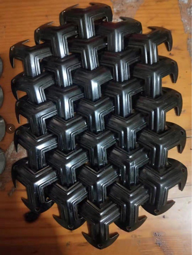 100 Stück selbstgemachte Diy-Rüstungsteile, Fichthyosaurier-Skala-Rüstung, gebunden mit Seil, befestigt an das Leder, mit Nieten oder befestigt mit Ringen – Detail 5