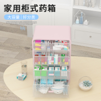 Household medicine box storage box export German high-value large-capacity large drug multi-layer home package