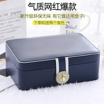 Large capacity Princess European Korean jewelry storage box jewelry box jewelry box handwear earrings earrings ear Nail Box with lock