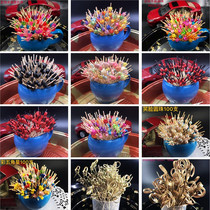 Home Snack Sign Suit Cake Fork Heart-shaped Cake Sweets Fork Snack Small Fork Thicken Creative Toothpick Bamboo Sign