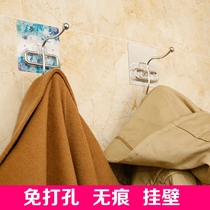 Wall hangers Hanger Free Hook Bedroom Door Rear Hanging Clothes Hook Bathroom Free From Stiletto Viscose Hook Wall-mounted Cloakhood Hook