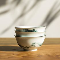 Water Ink Bowls of Water Ink Bowl Ceramics Rice Bowl of Jingdezhen High temperature Ceramic New Chinese style Creative Food